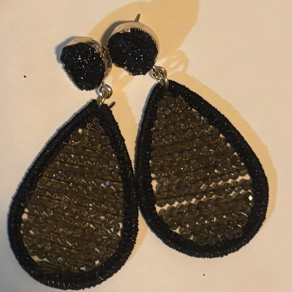 Fashion jewelry beaded crochet drop earrings